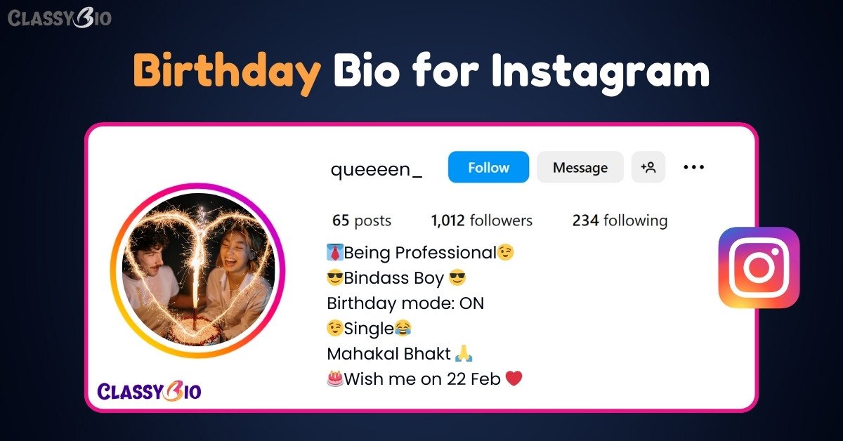 Birthday Bio for Instagram for Girls and Boys