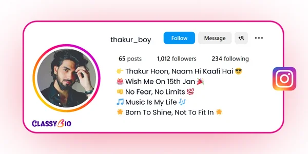 Best Thakur Bio For Instagram Girls and Boys