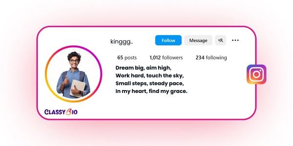 Inspirational Bio For Instagram For Students