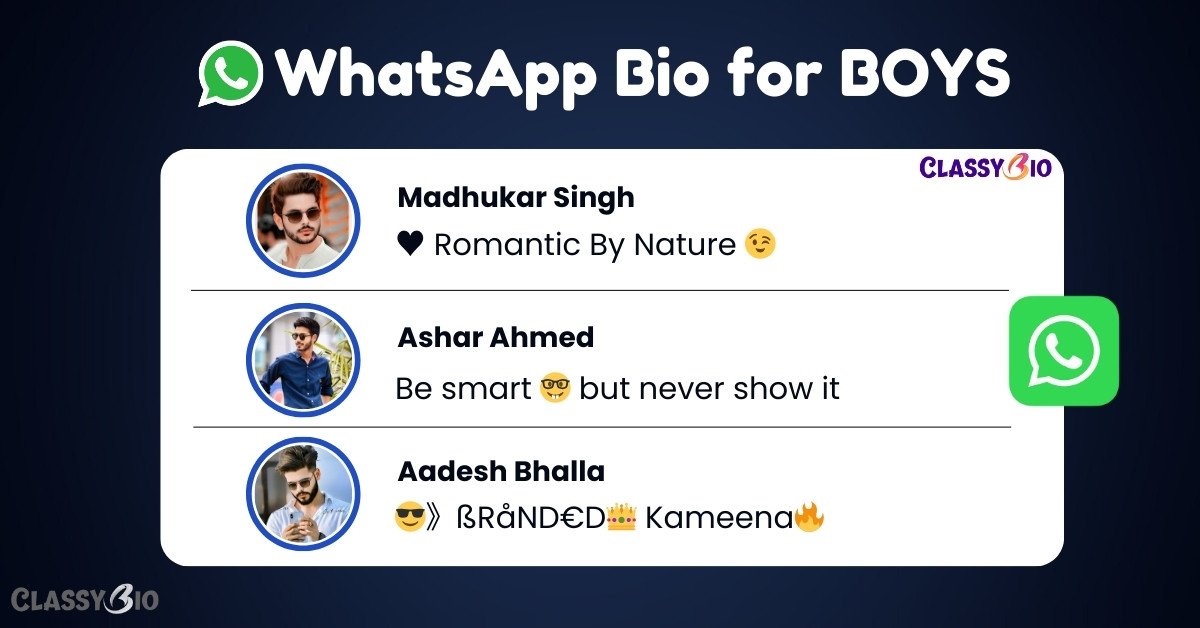Whatsapp Bio for Boys