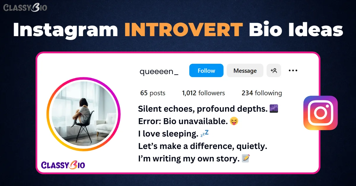 Instagram Bio for Introverts