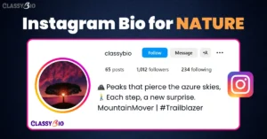Instagram Bio for Nature