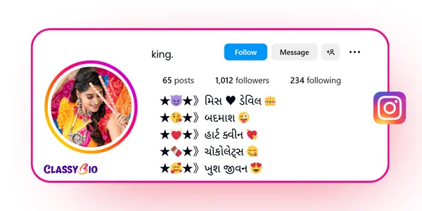 Gujarati Instagram Bio for Girls