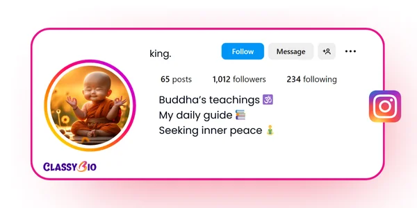 buddhist instagram bio stylish