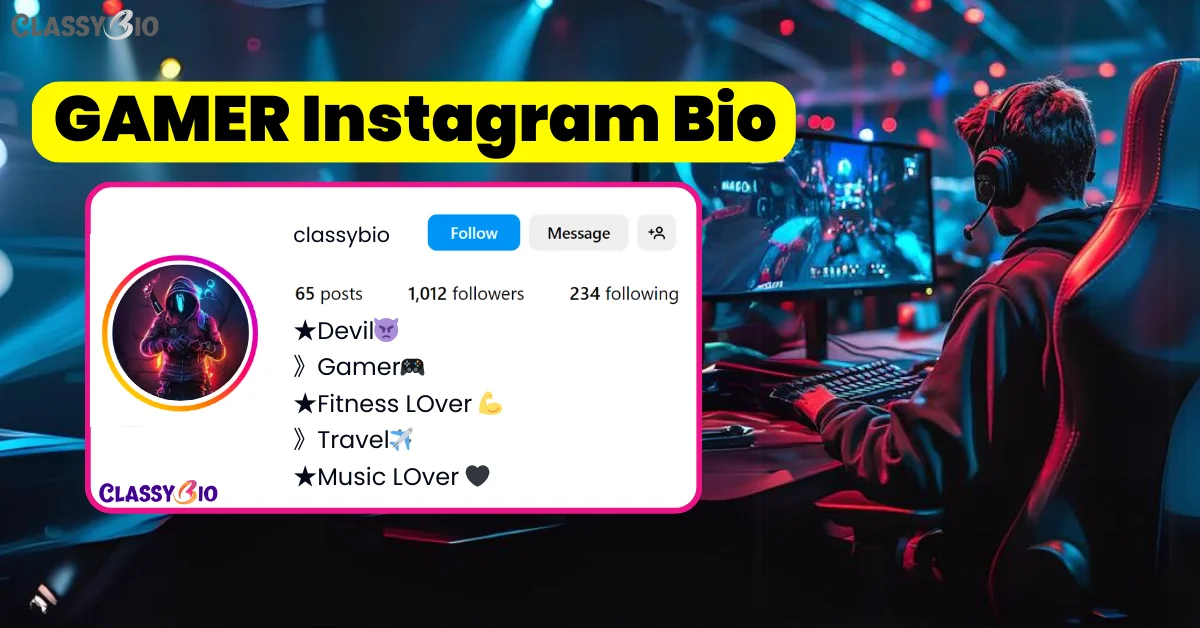 GAMERS Instagram Bio