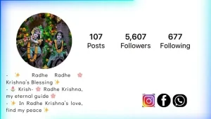 Radha Krishna Instagram Bio
